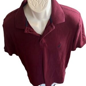 2 shirt lot: Maroon and Sea Foam Green Nautica Shirts